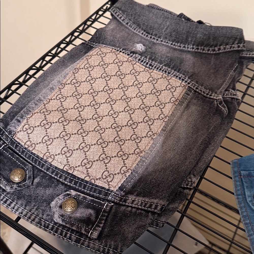Denim Dog Jacket Black